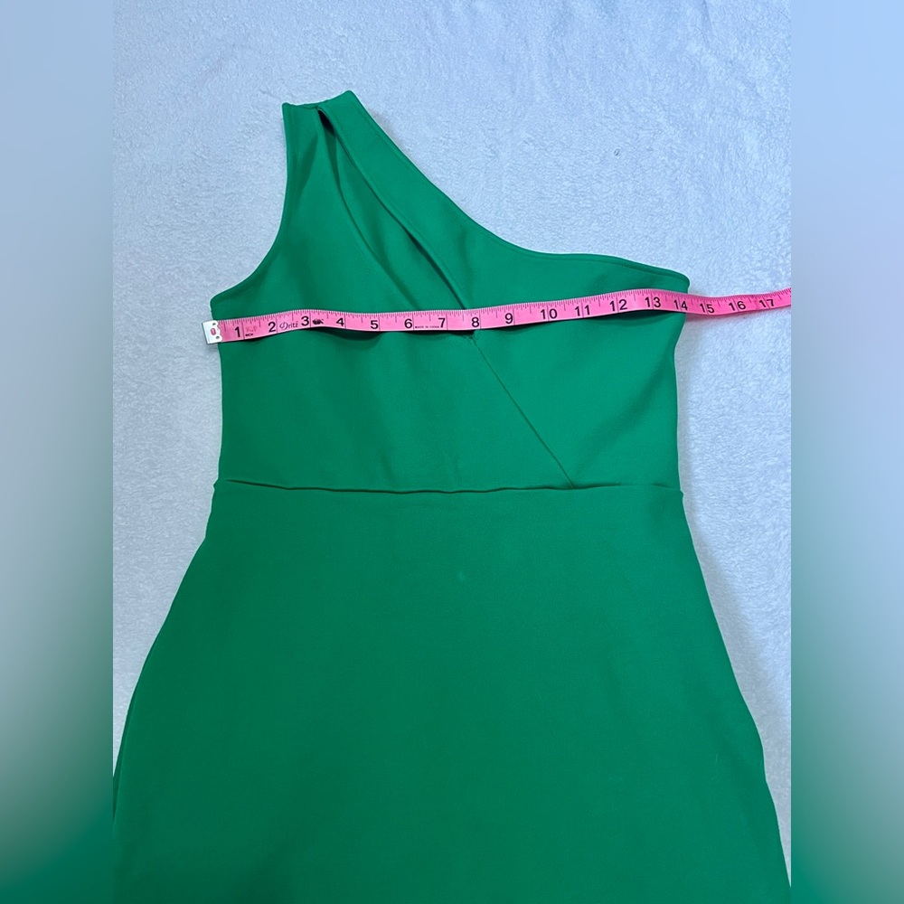 Superdown Nava Clover Green One Shoulder Mini Bodycon Dress - Small - Picture 4 of 11